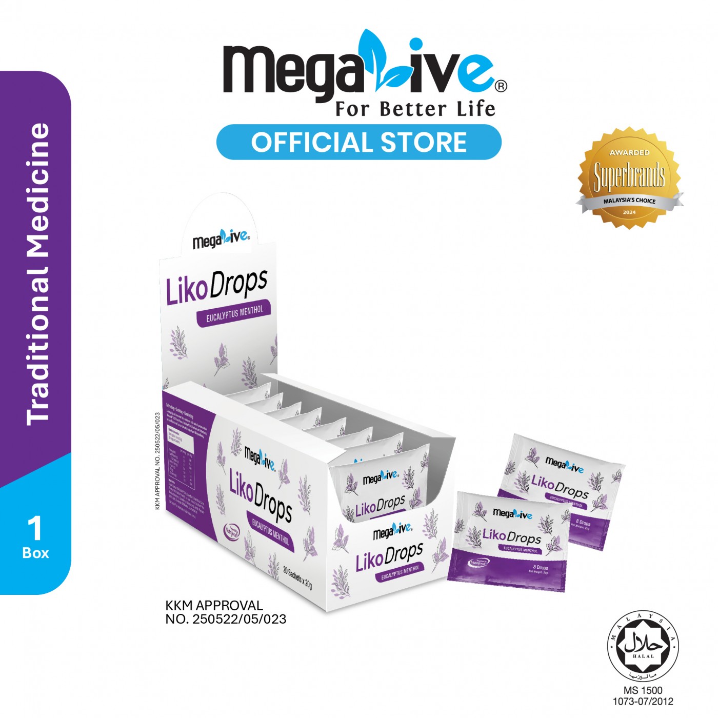 MegaLive LikoDrops Blackcurrant (20x8’s)