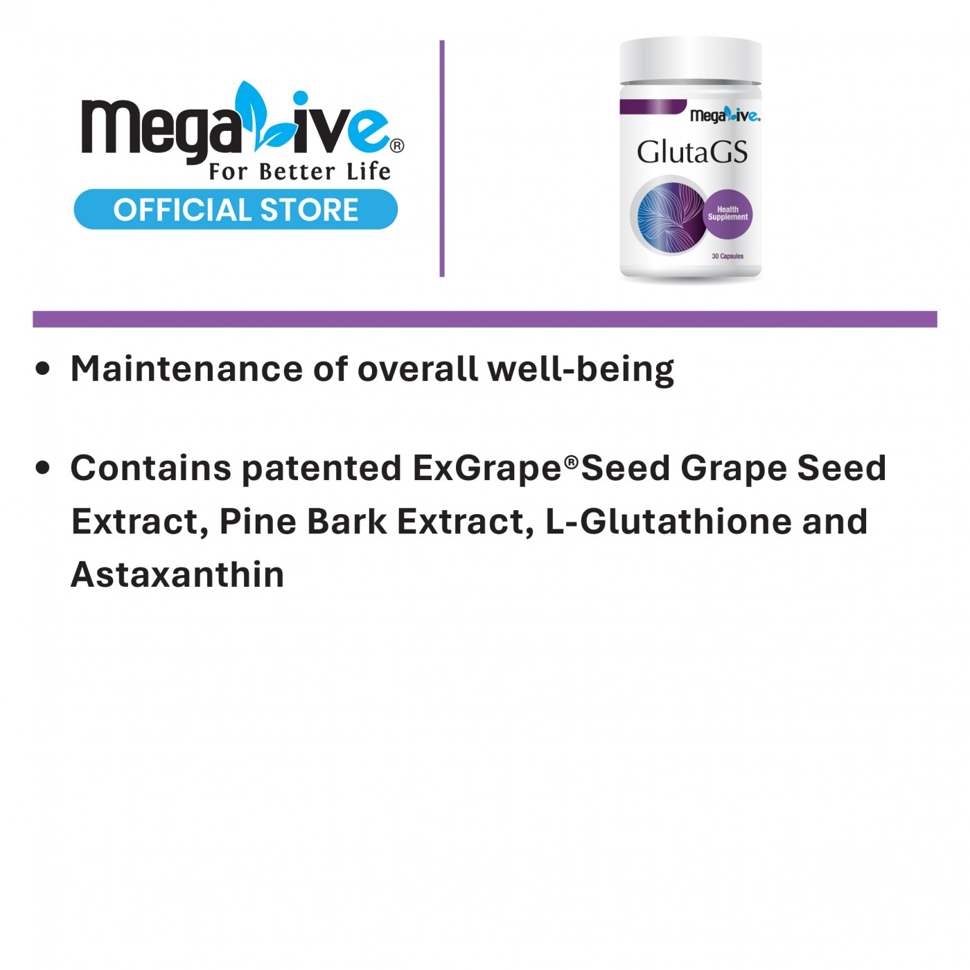 MegaLive GlutaGS (2x30's)