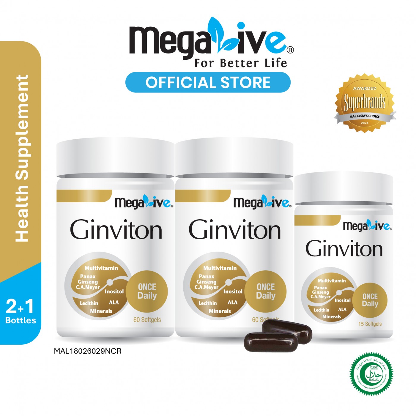 MegaLive Ginviton (2x60's+15's)