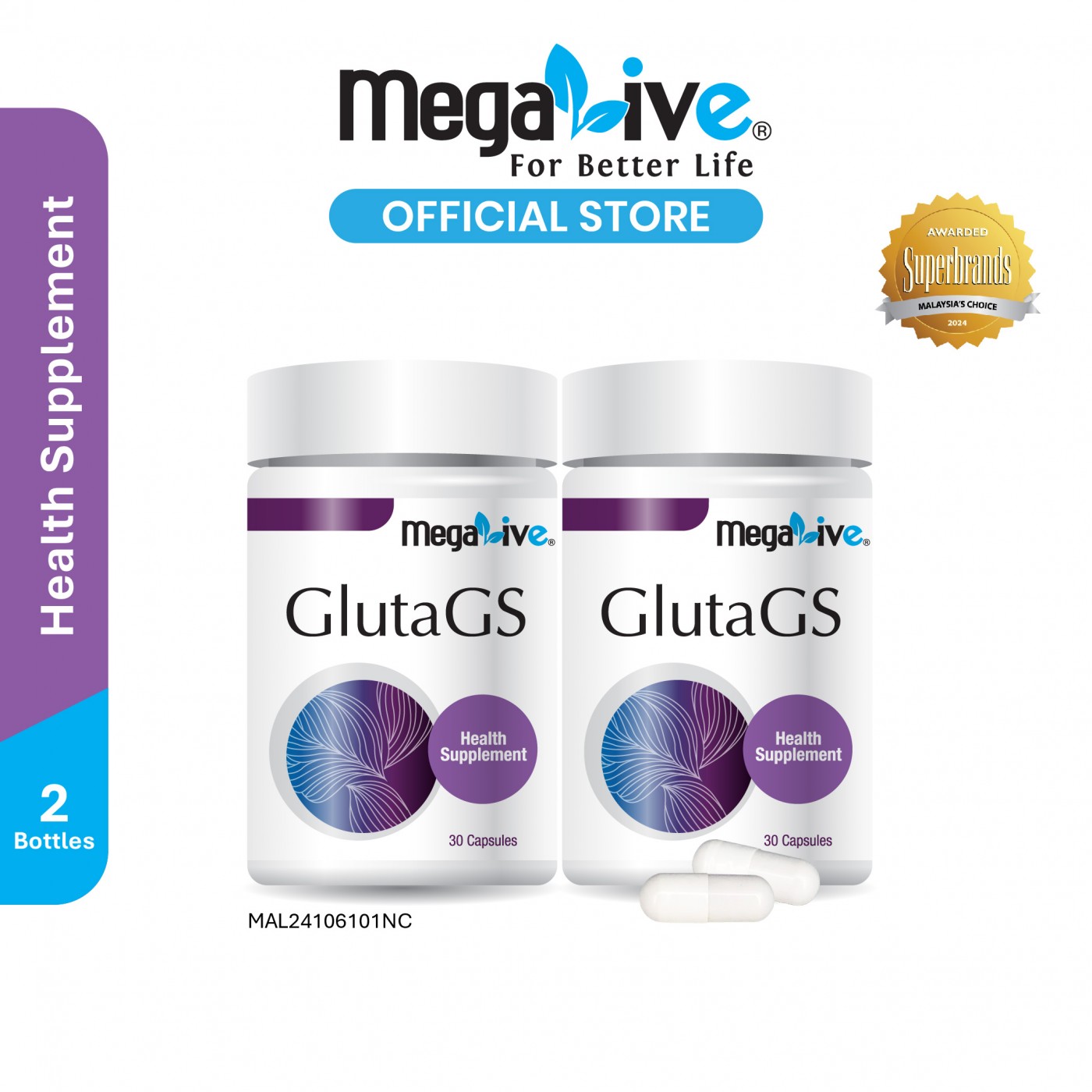 MegaLive GlutaGS (2x30's)