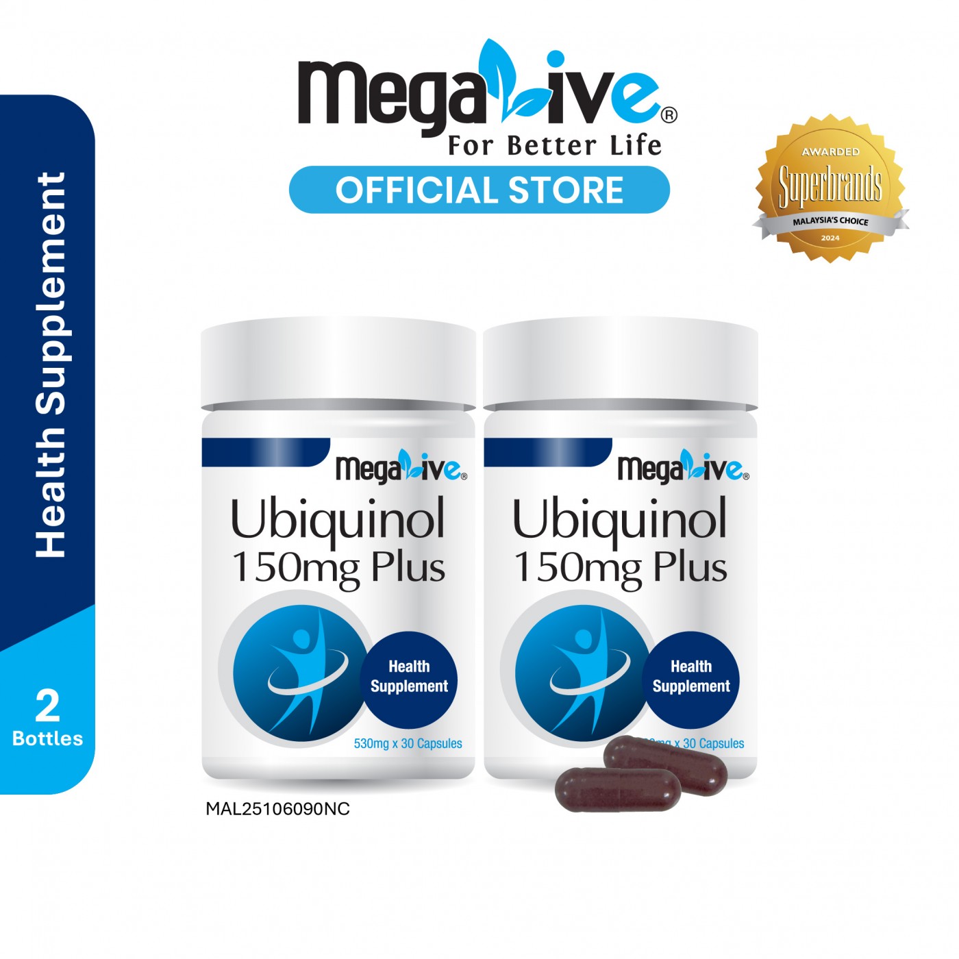 MegaLive Ubiquinol 150mg Plus (2x30's)