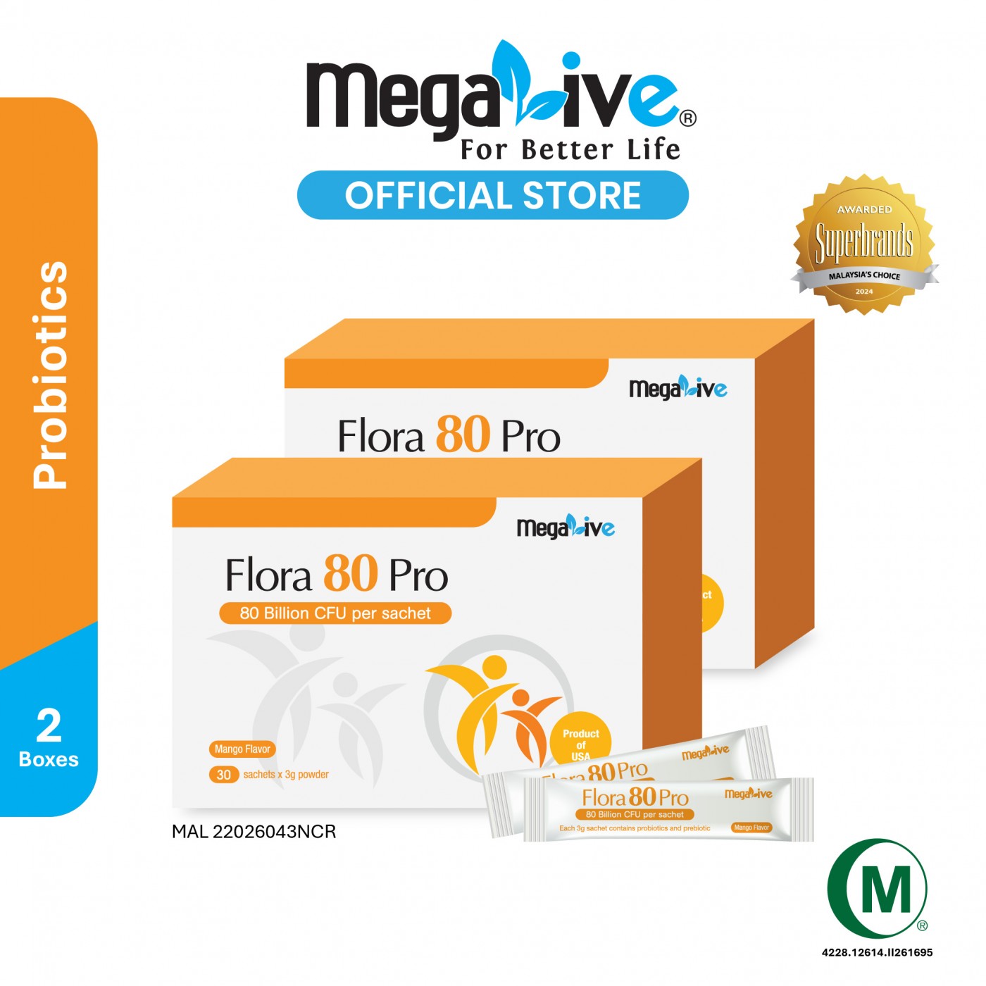 MegaLive Flora 80 Pro (2x30's)
