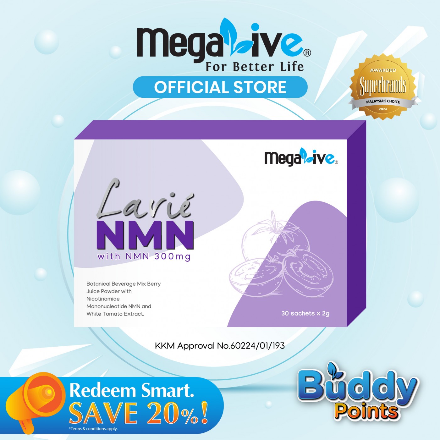 Lavie NMN with NMN 300mg (30's)