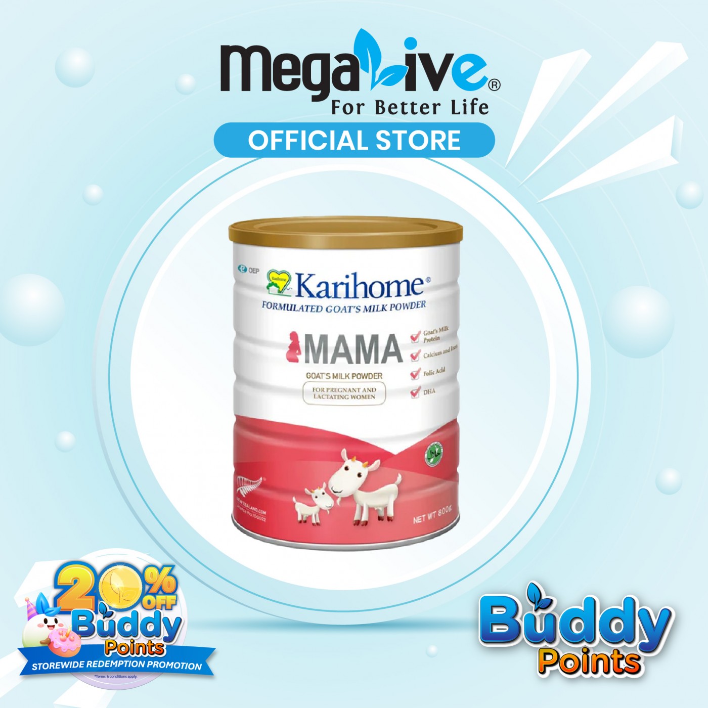 Karihome Mama Goat Milk Powder 800G (Pregnant & Lactating Mothers)