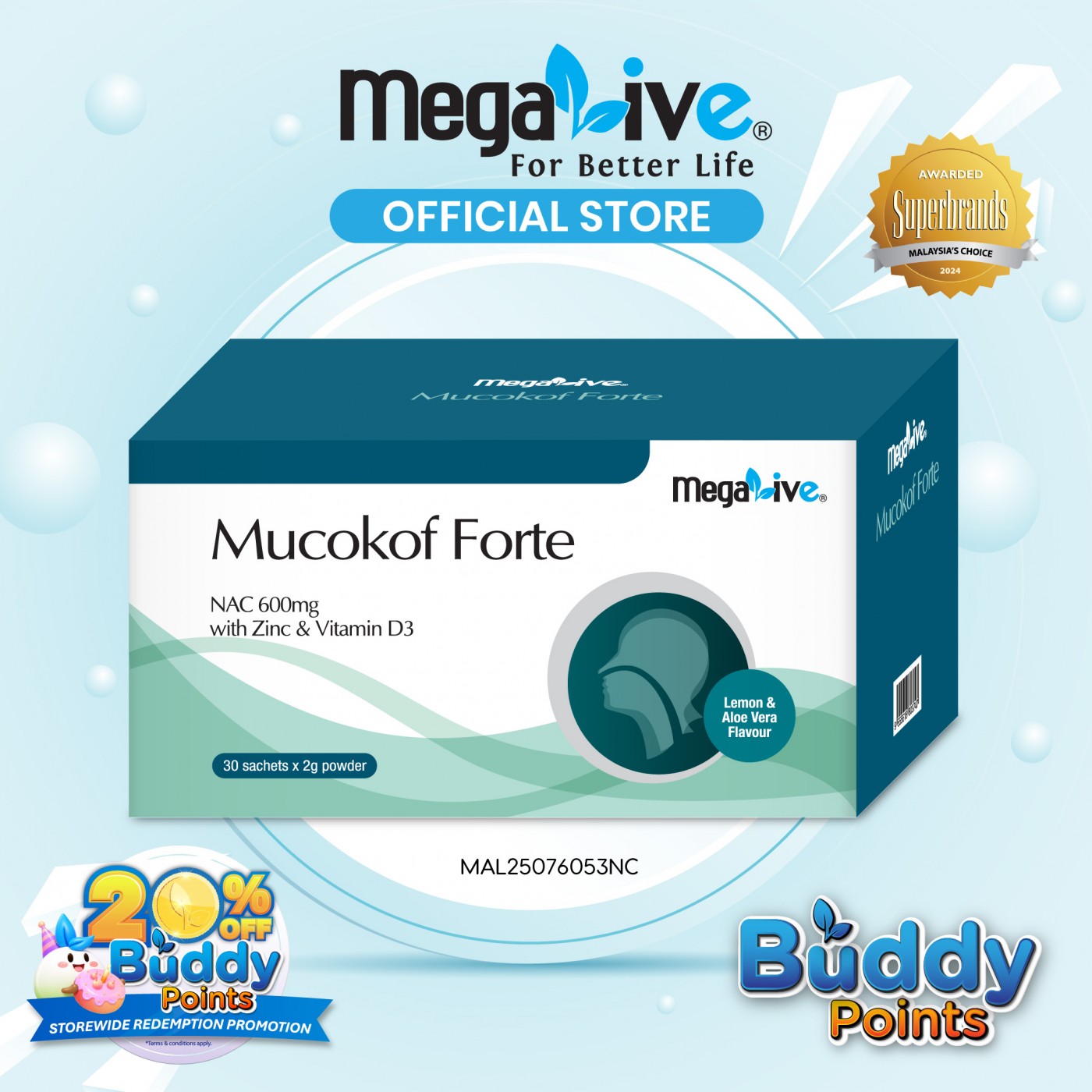 MegaLive Mucokof Forte (30's)