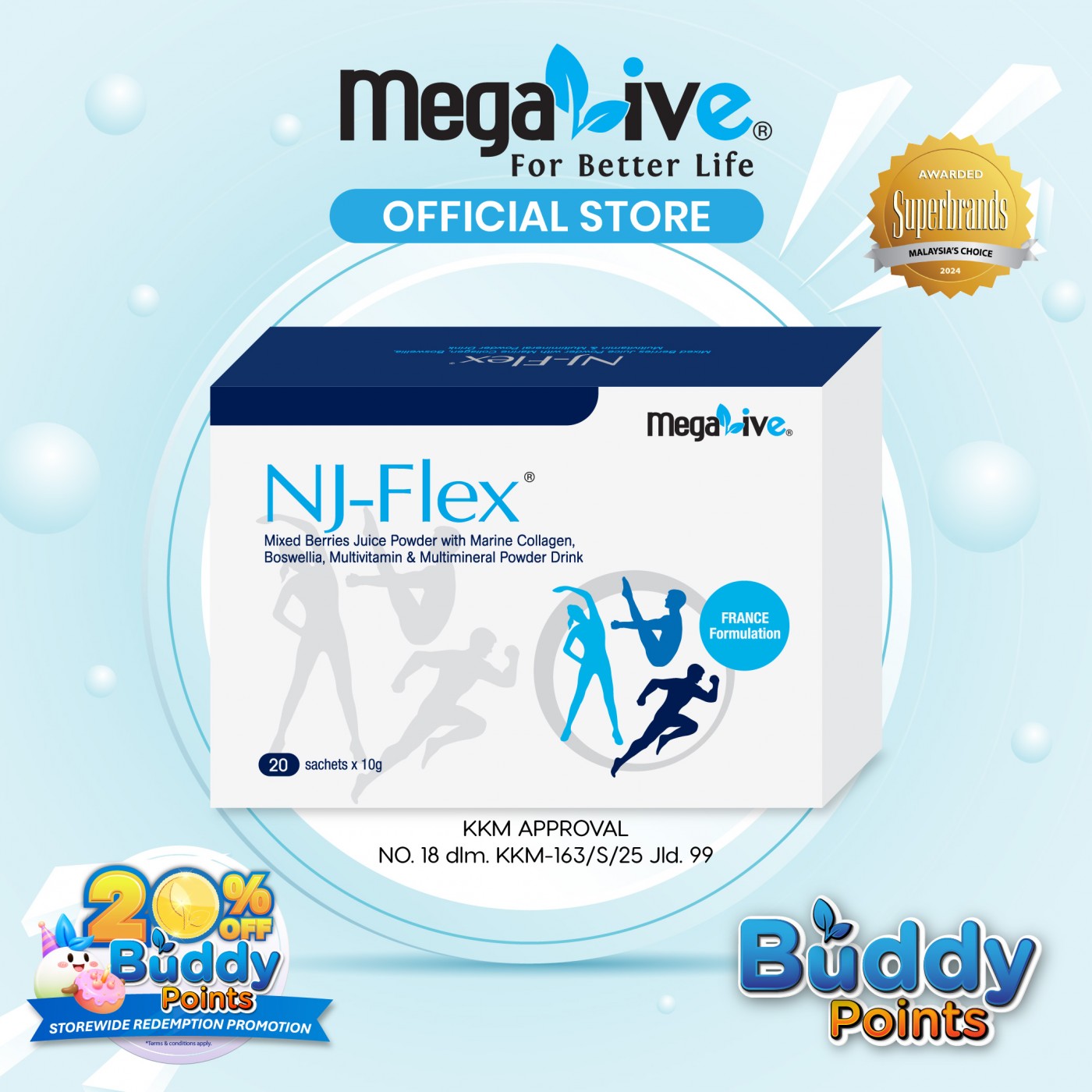 MegaLive NJ-Flex® (20's)