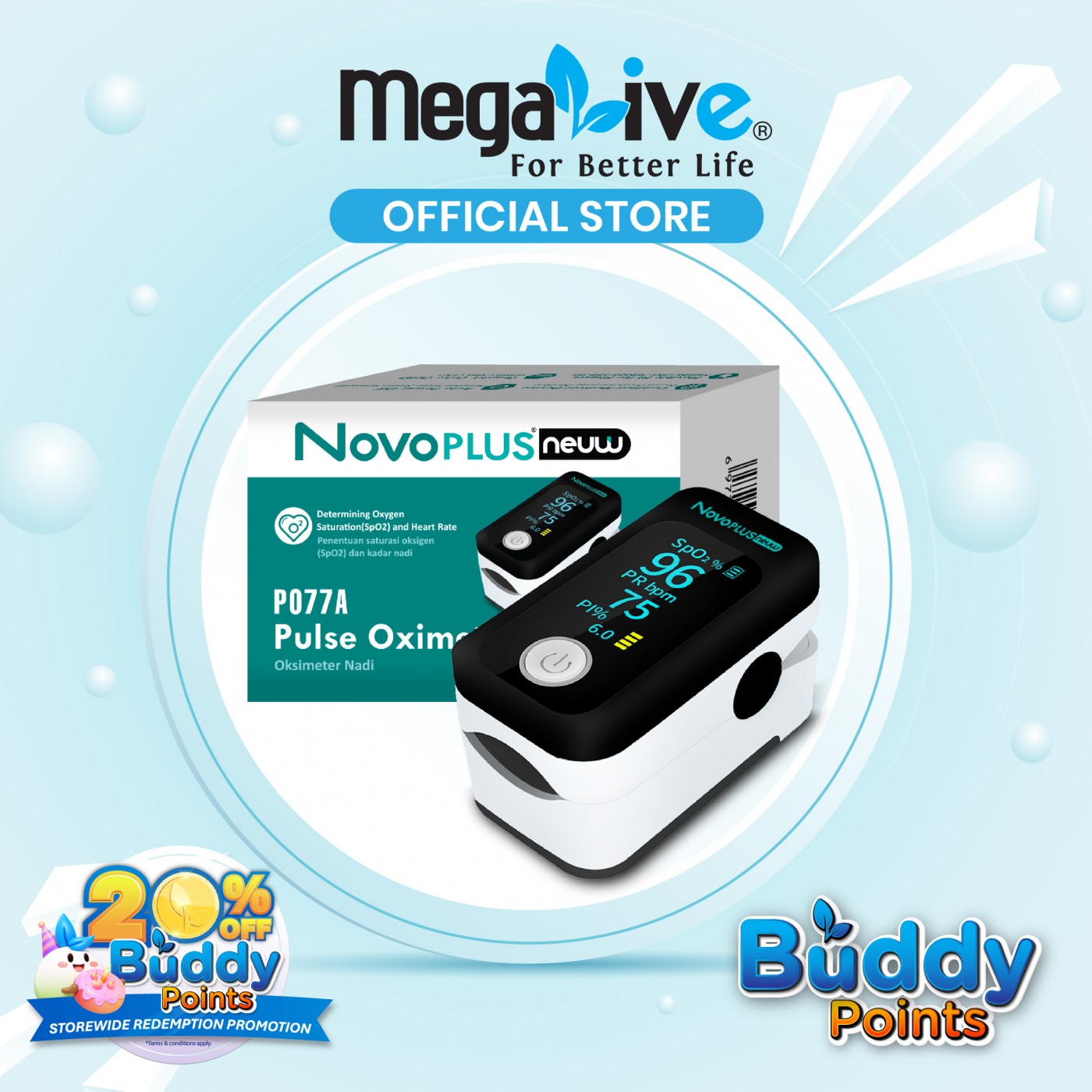 NovoPLUS Neuw P077A Pulse Oximeter P077A