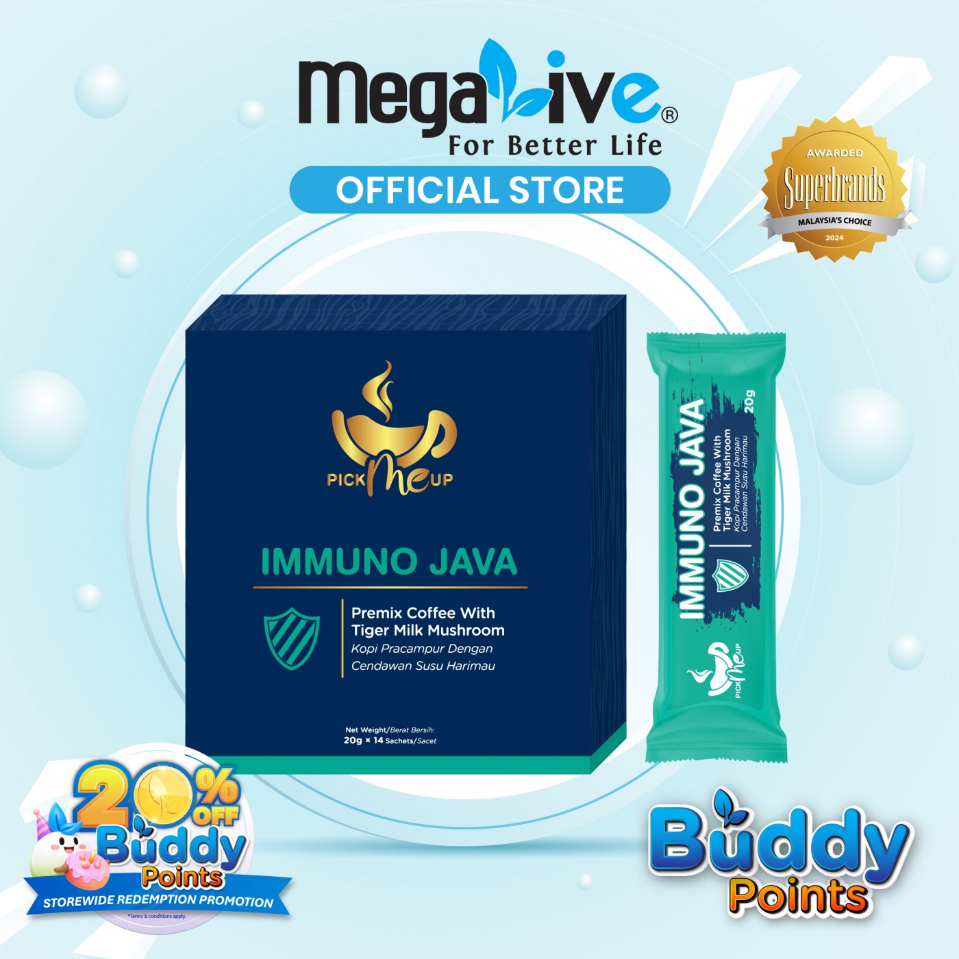 Pick Me Up Immuno Java (14's)