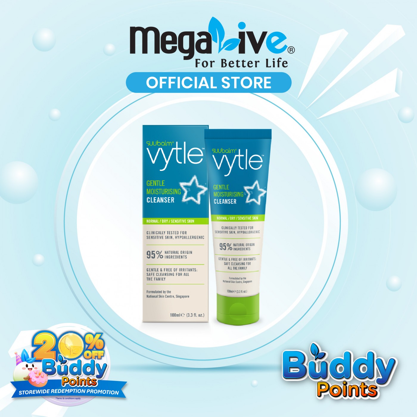 Vytle™ Gentle Moisturising Cleanser 100ml