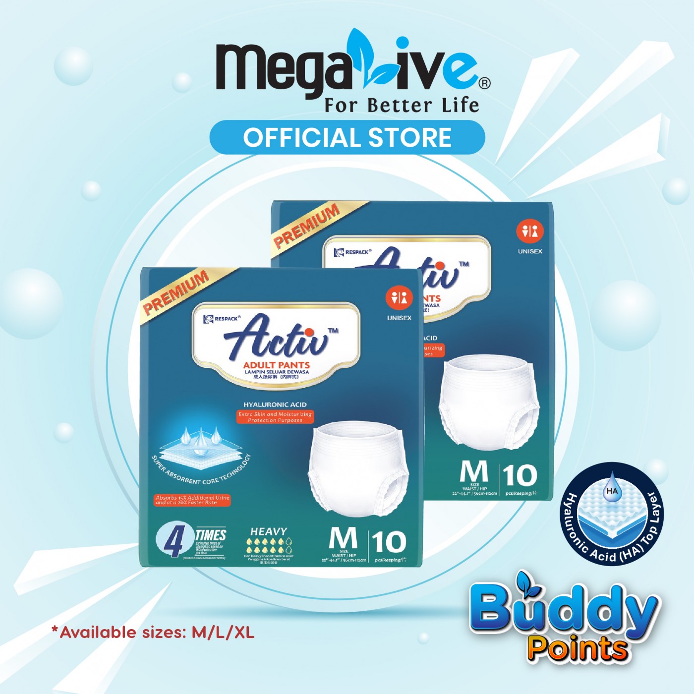 Activ ™ Premium Adult PANTS (2x10pcs)
