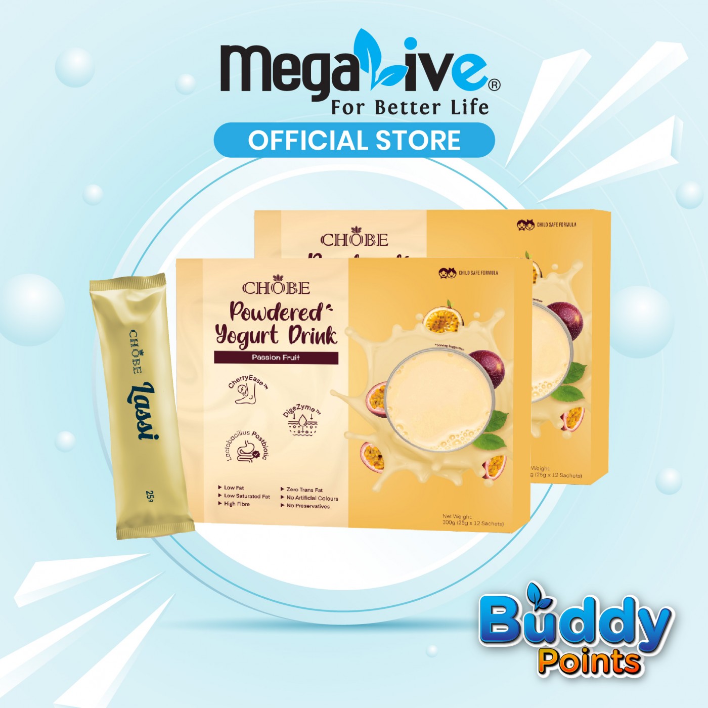 Chobe Master Powdered Yougurt Drink Passion Fruit 25G (2x12's)