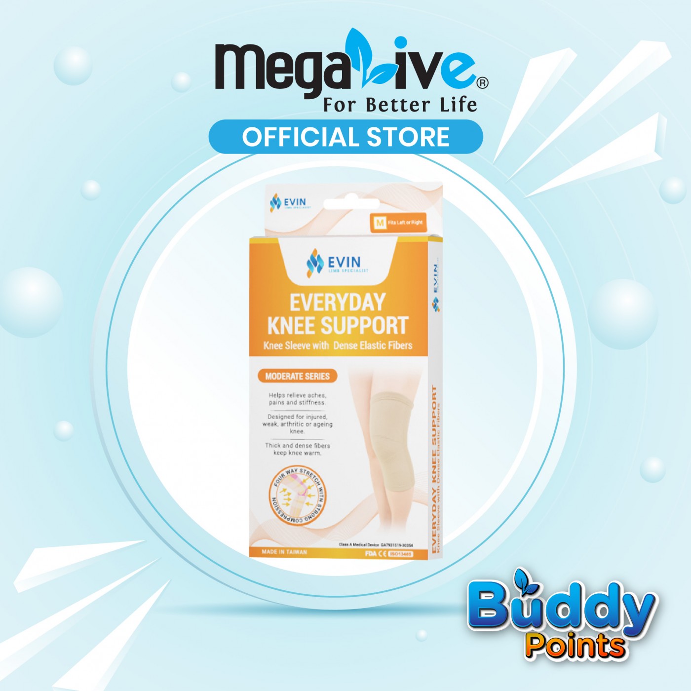 Evin Everyday Knee Support (Beige)