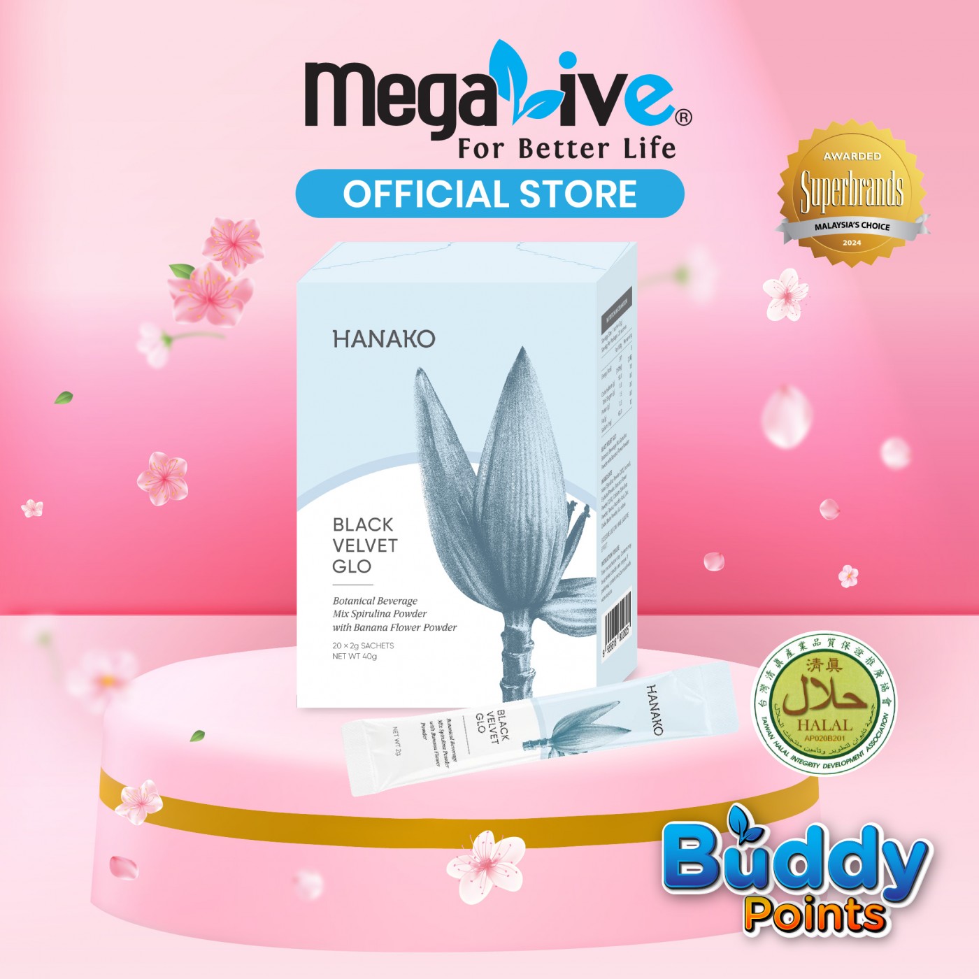 Hanako Black Velvet Glo (20's)