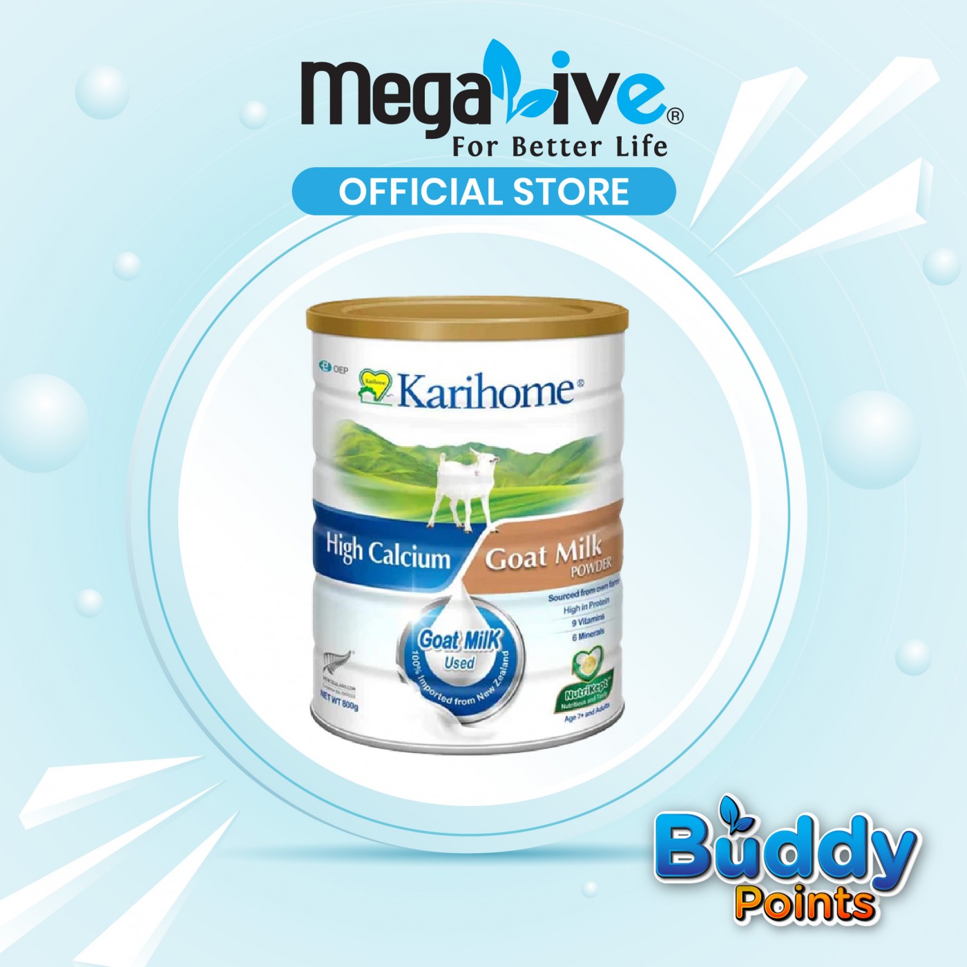 Karihome High Calcium Goat Milk 800G (7 Years Old & Above, Adults & Elderly)