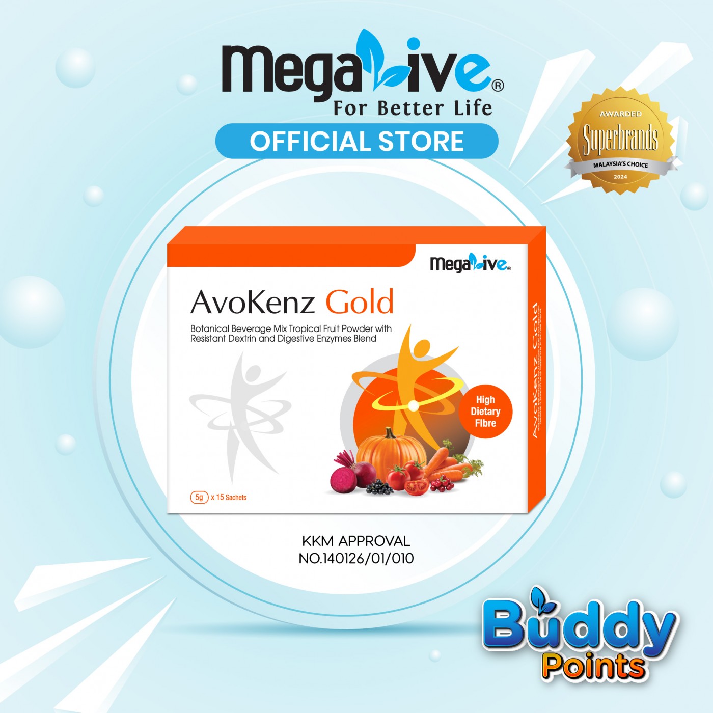 MegaLive AvoKenz Gold (15's)