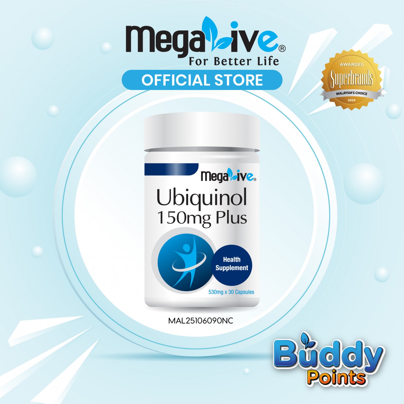 MegaLive Ubiquinol 150mg Plus (30's)