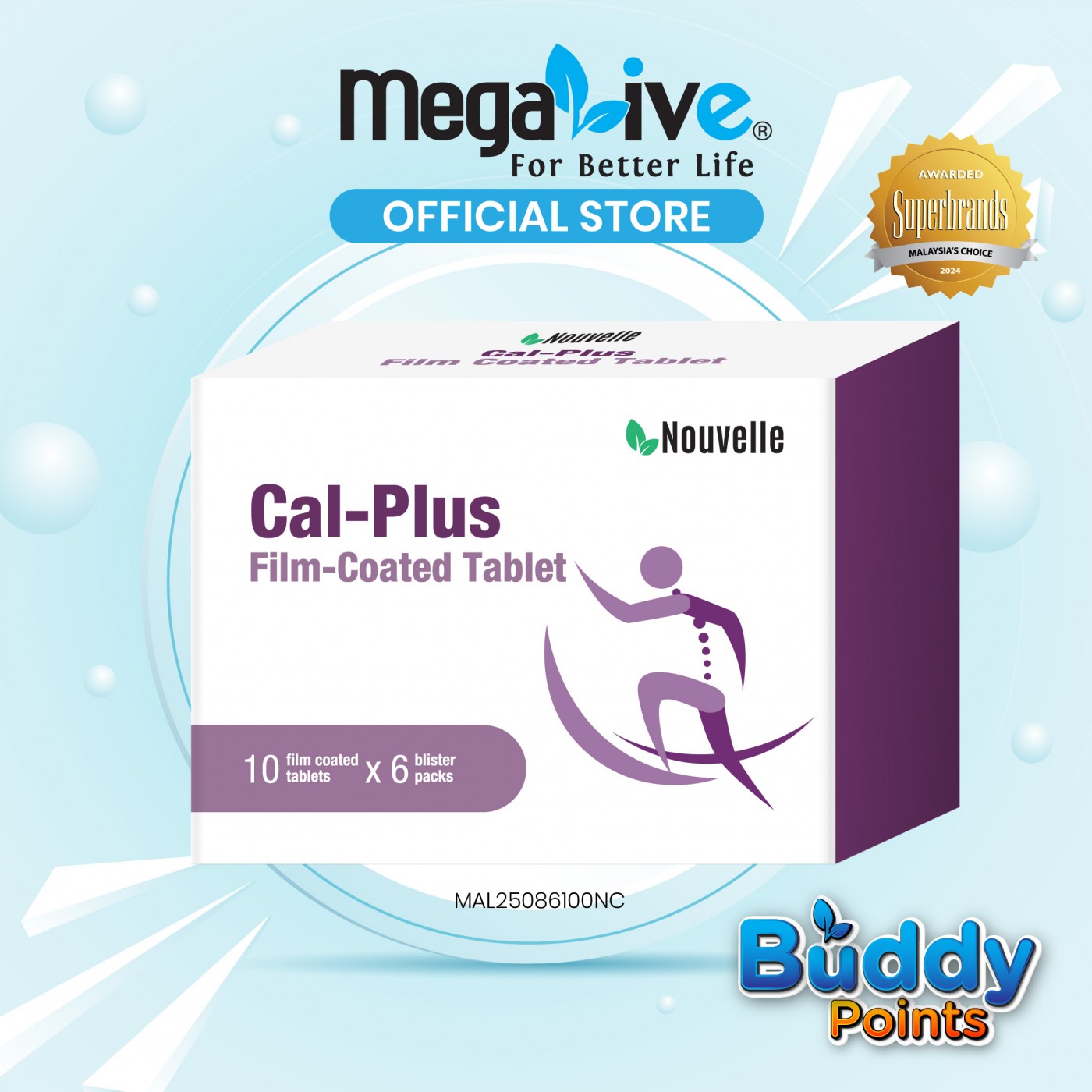 Nouvelle Cal-Plus Film Coated Tablet (6x10's)