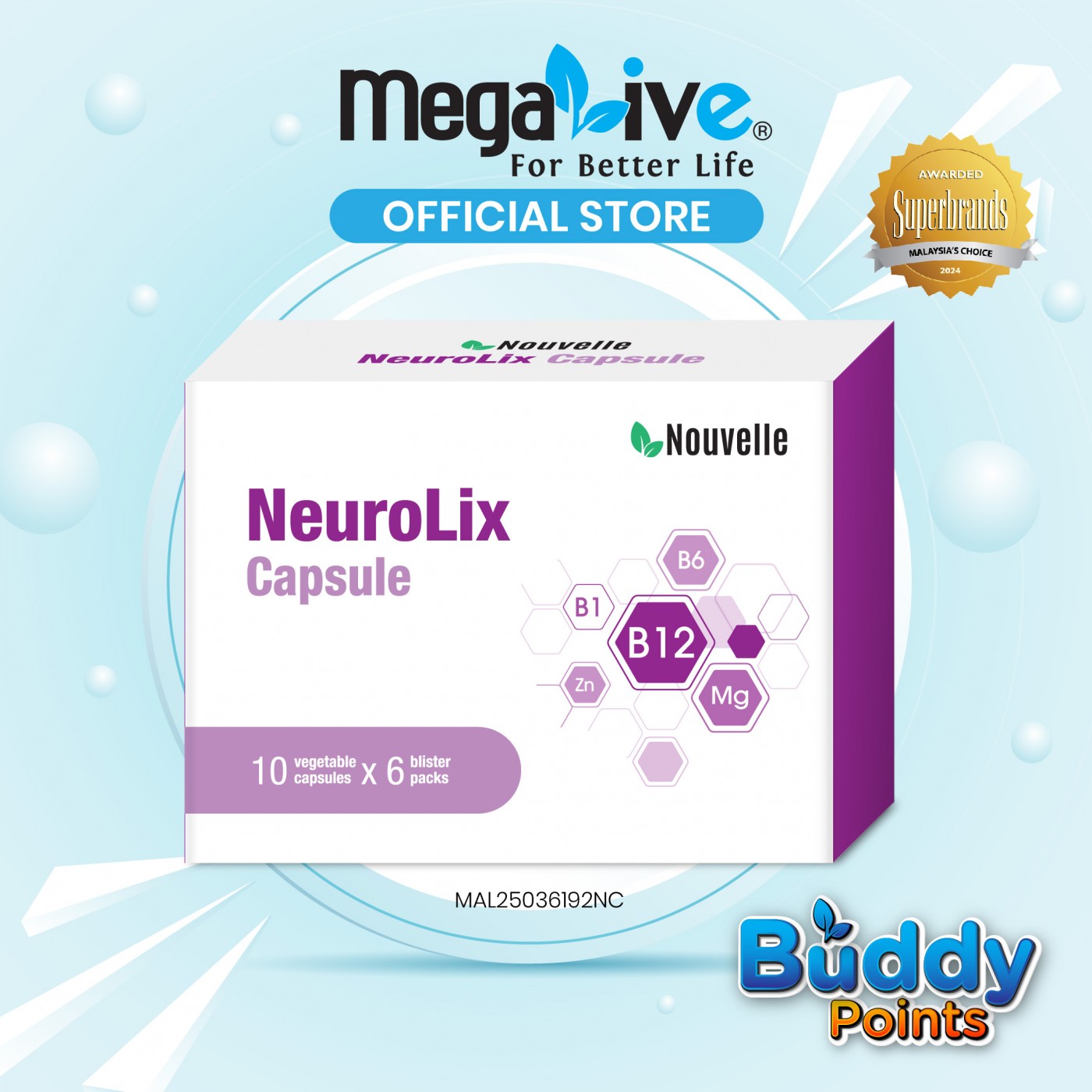 Nouvelle Neurolix Capsule (6x10's)