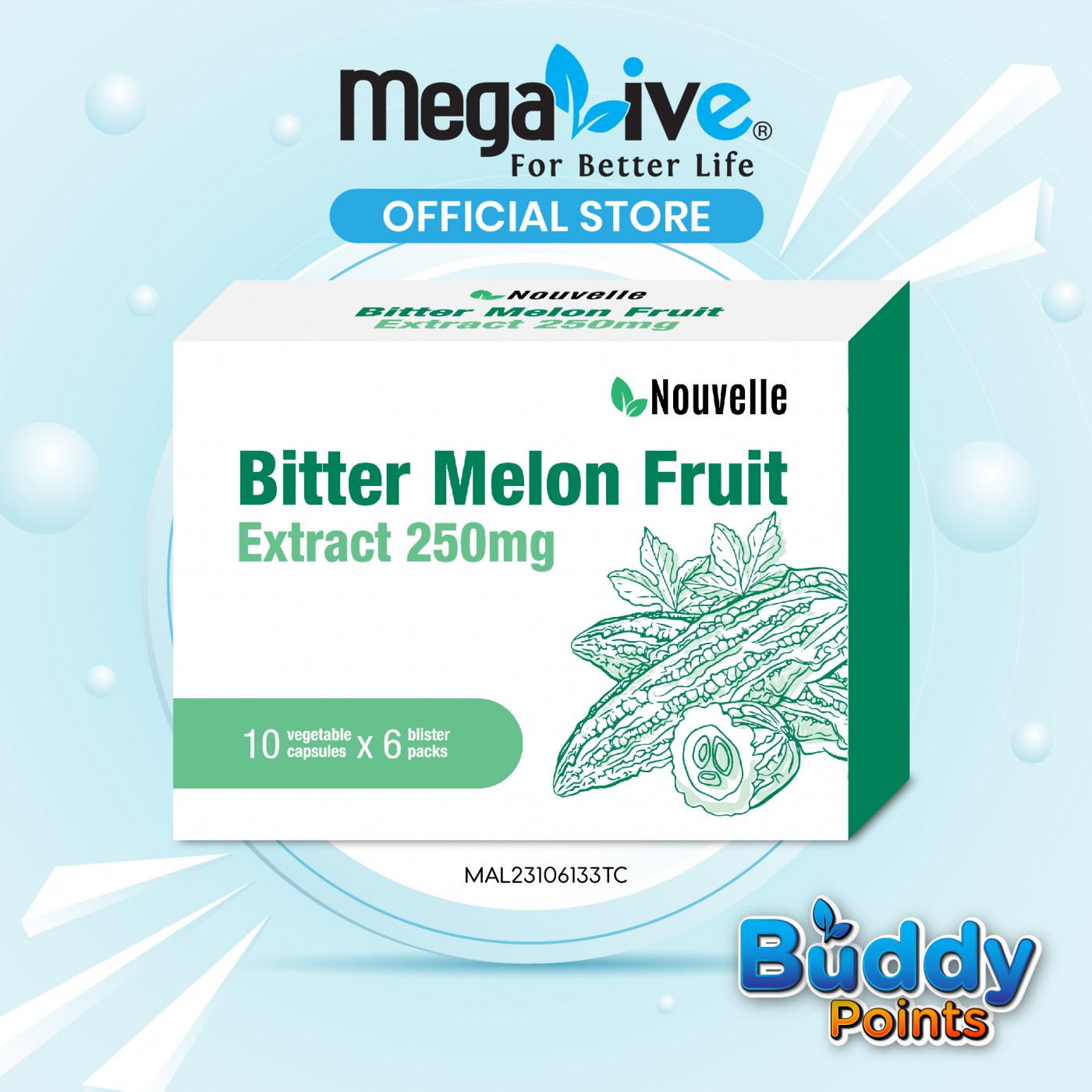 Nouvelle Bitter Melon Fruit Extract 250MG (6x10's blisters)