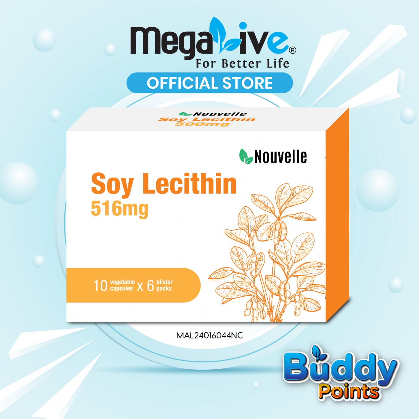 Nouvelle Soy Lecithin 500MG (6 x 10's blisters)