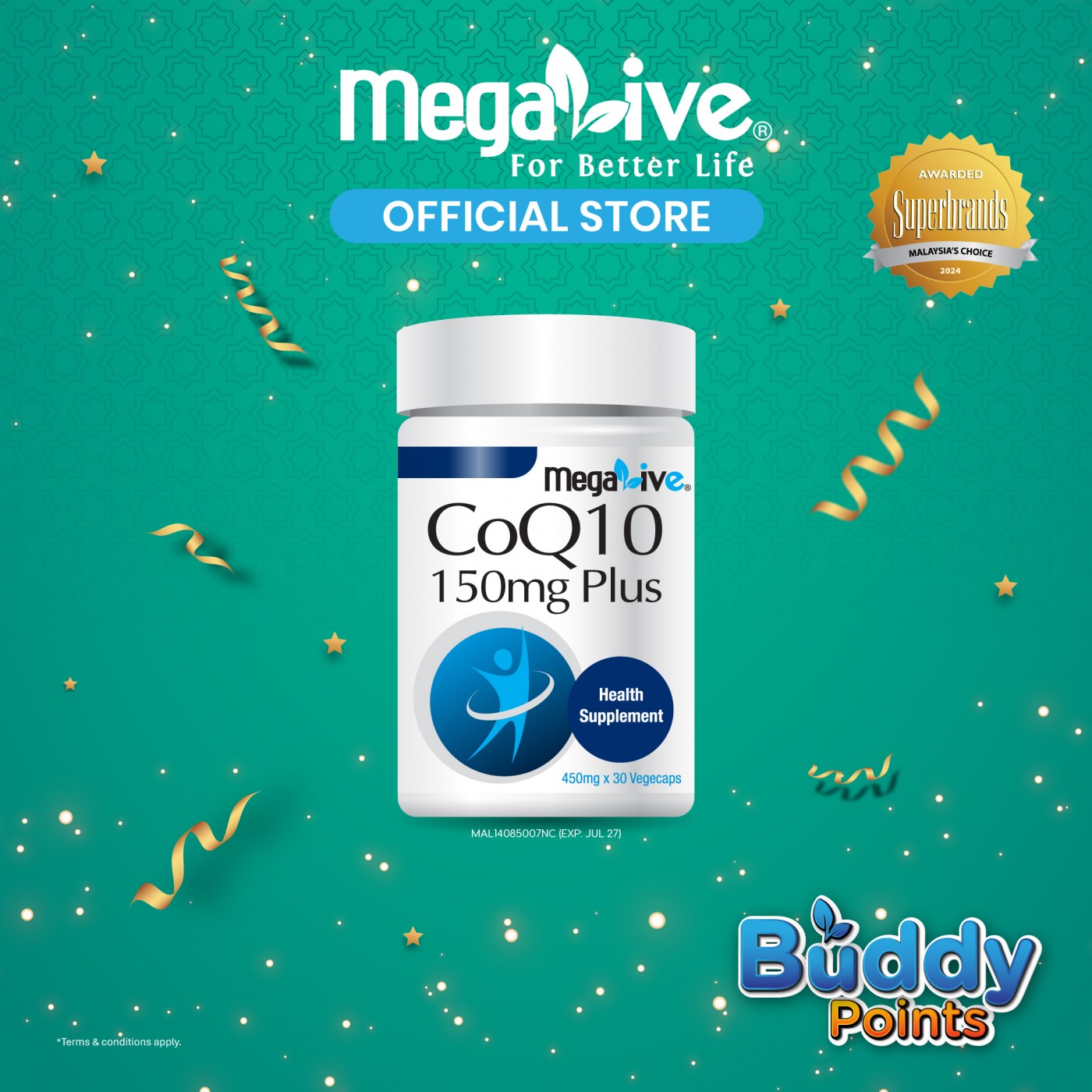 MegaLive CoQ10 150mg Plus (30's)