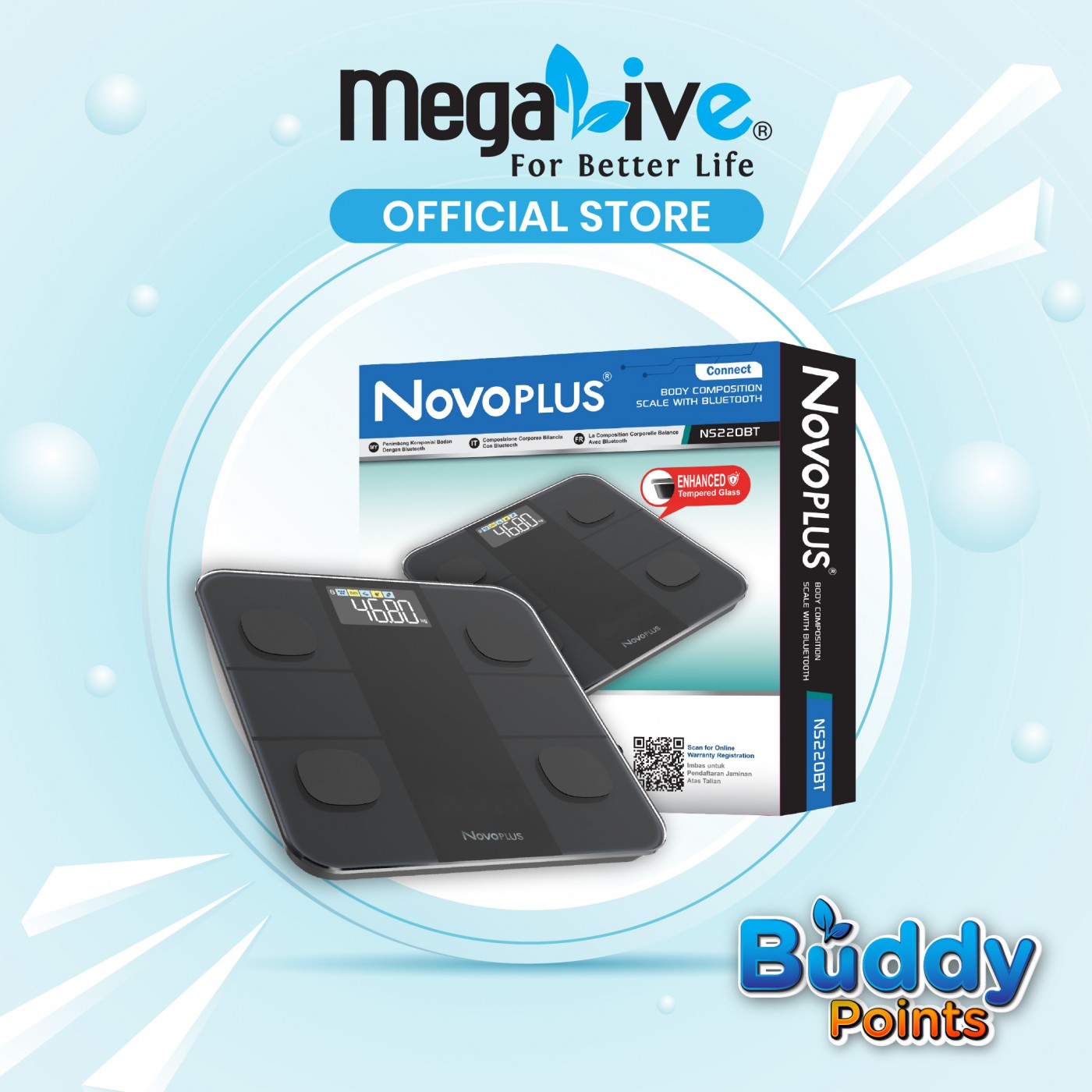 NovoPLUS NS220BT Body Composition Scale With Bluetooth