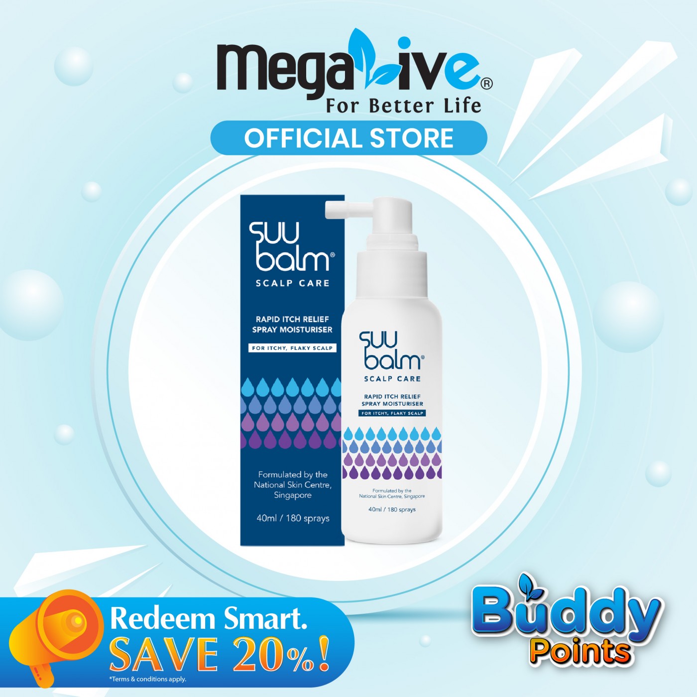 Suu Balm Rapid Itch Relief Spray Moisturiser 40ml