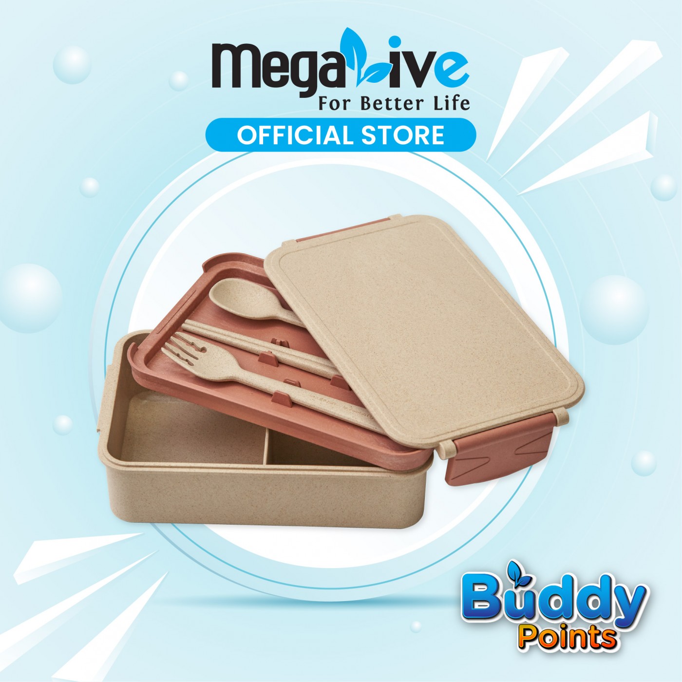 MegaLive Merchandise Eco Husk Rice Husk Lunch Box (EV)