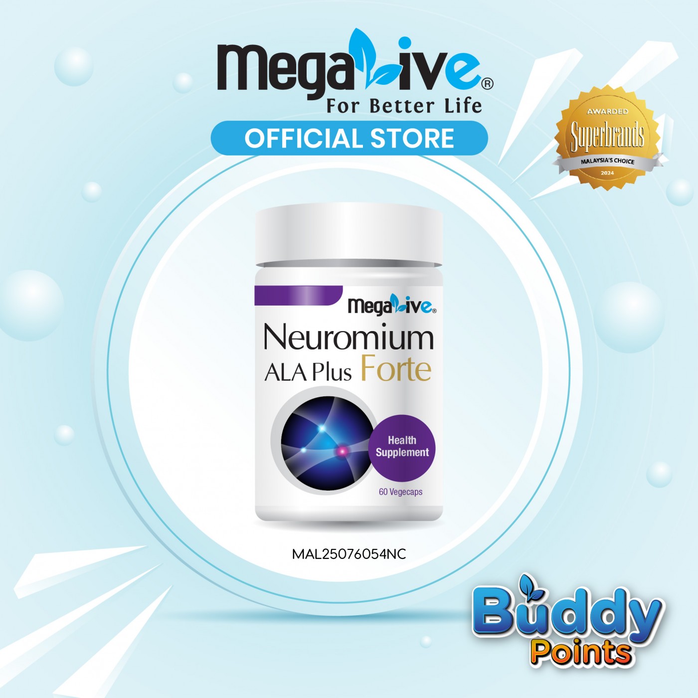 MegaLive Neuromium ALA Plus Forte (2x60's)