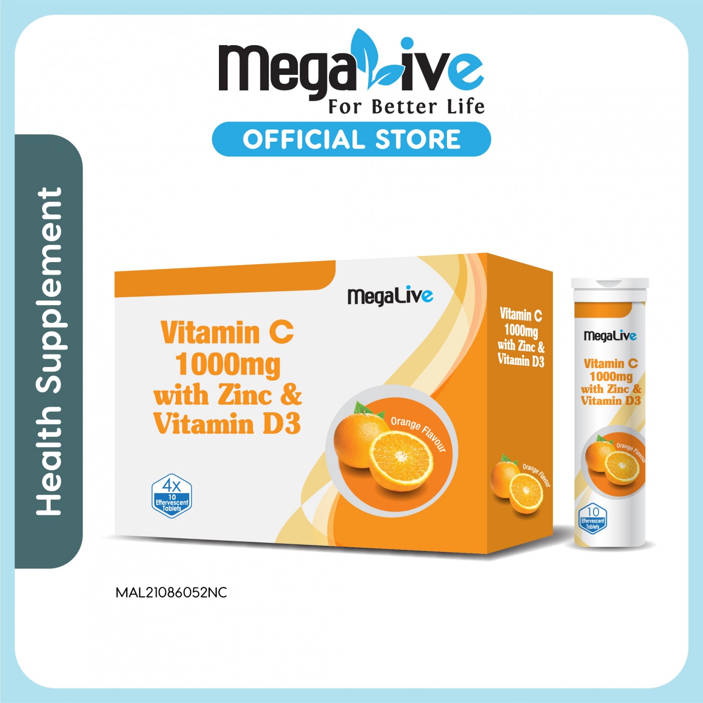 MegaLive Vitamin C 1000mg Effervescent Tablet