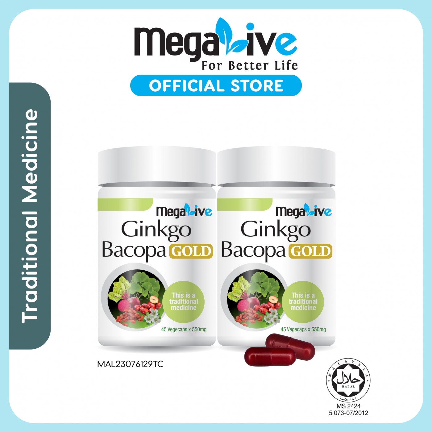 MegaLive Ginkgo Bacopa Plus Gold