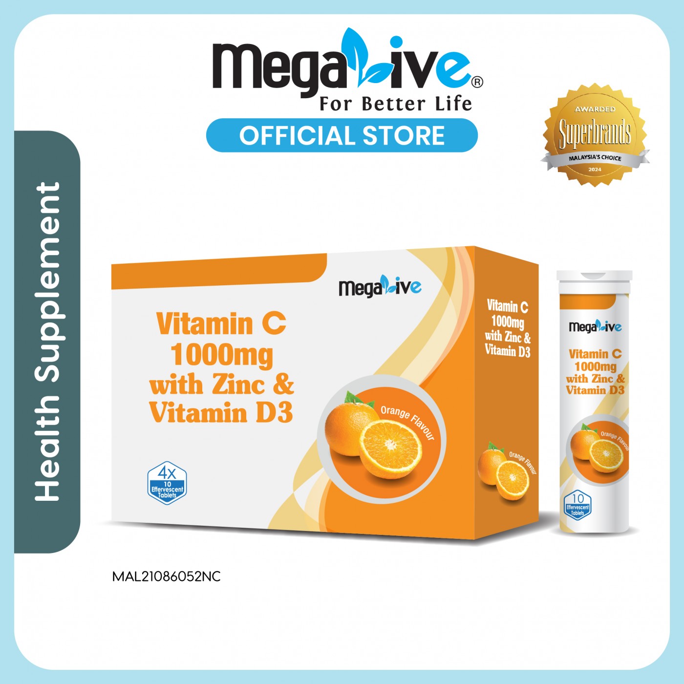 MegaLive Vitamin C 1000mg Effervescent Tablet