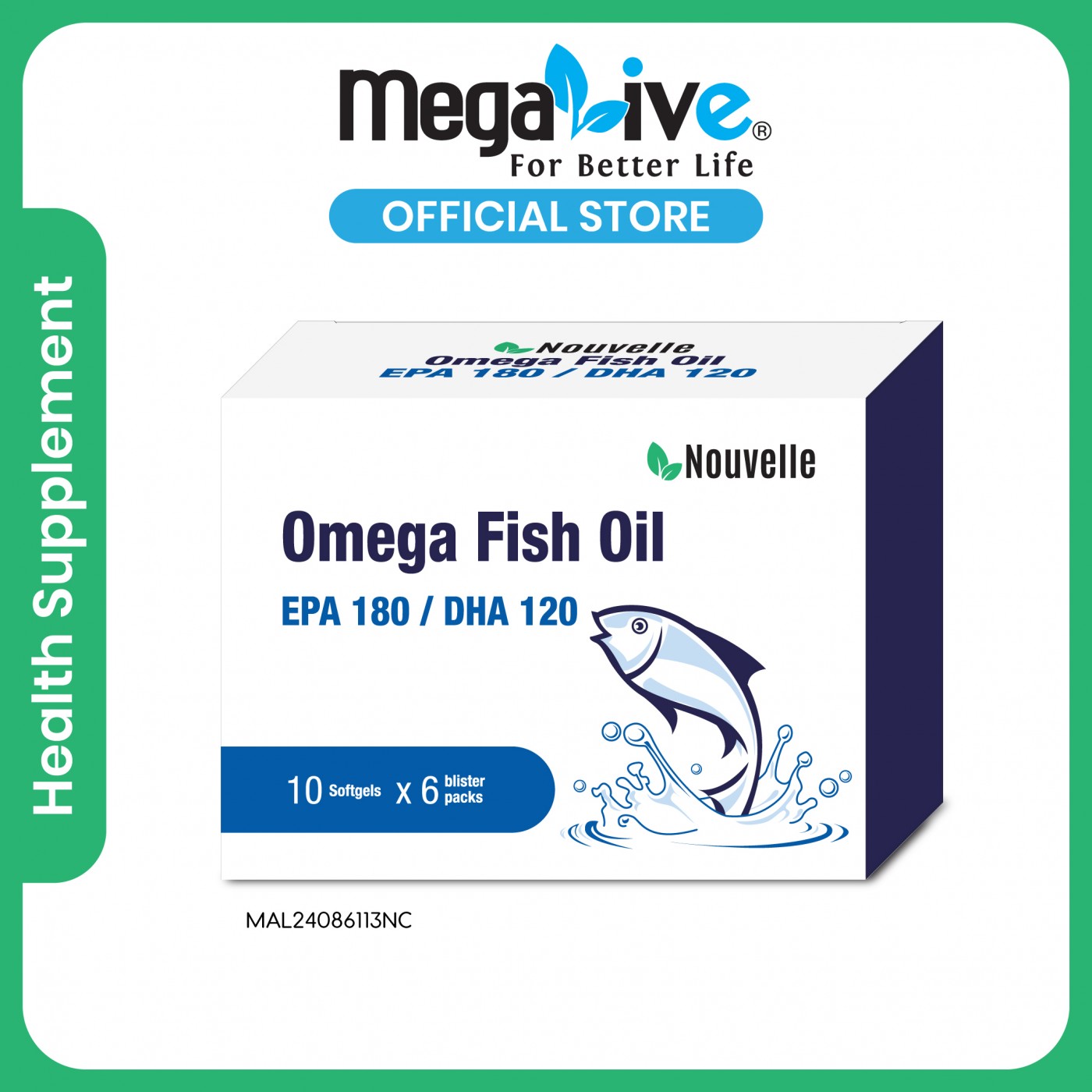 Nouvelle Omega Fish Oil EPA180 / DHA120