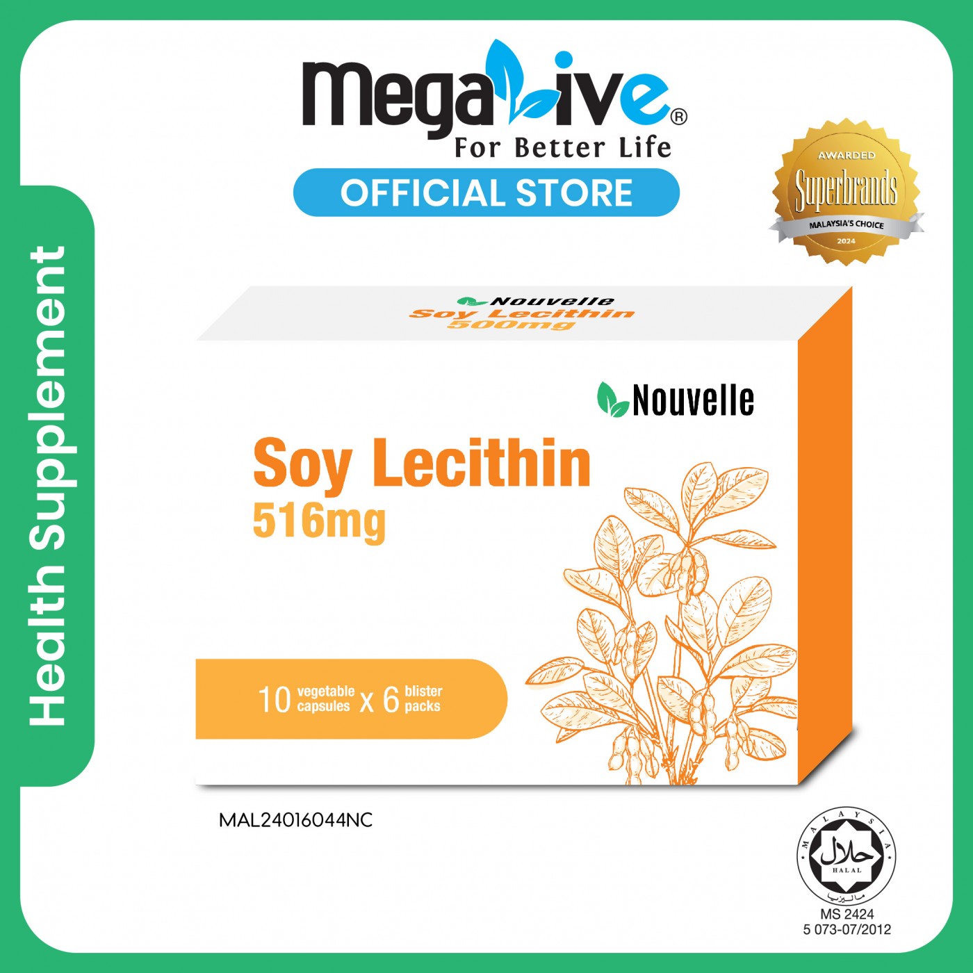 Nouvelle Soy Lecithin 516MG 