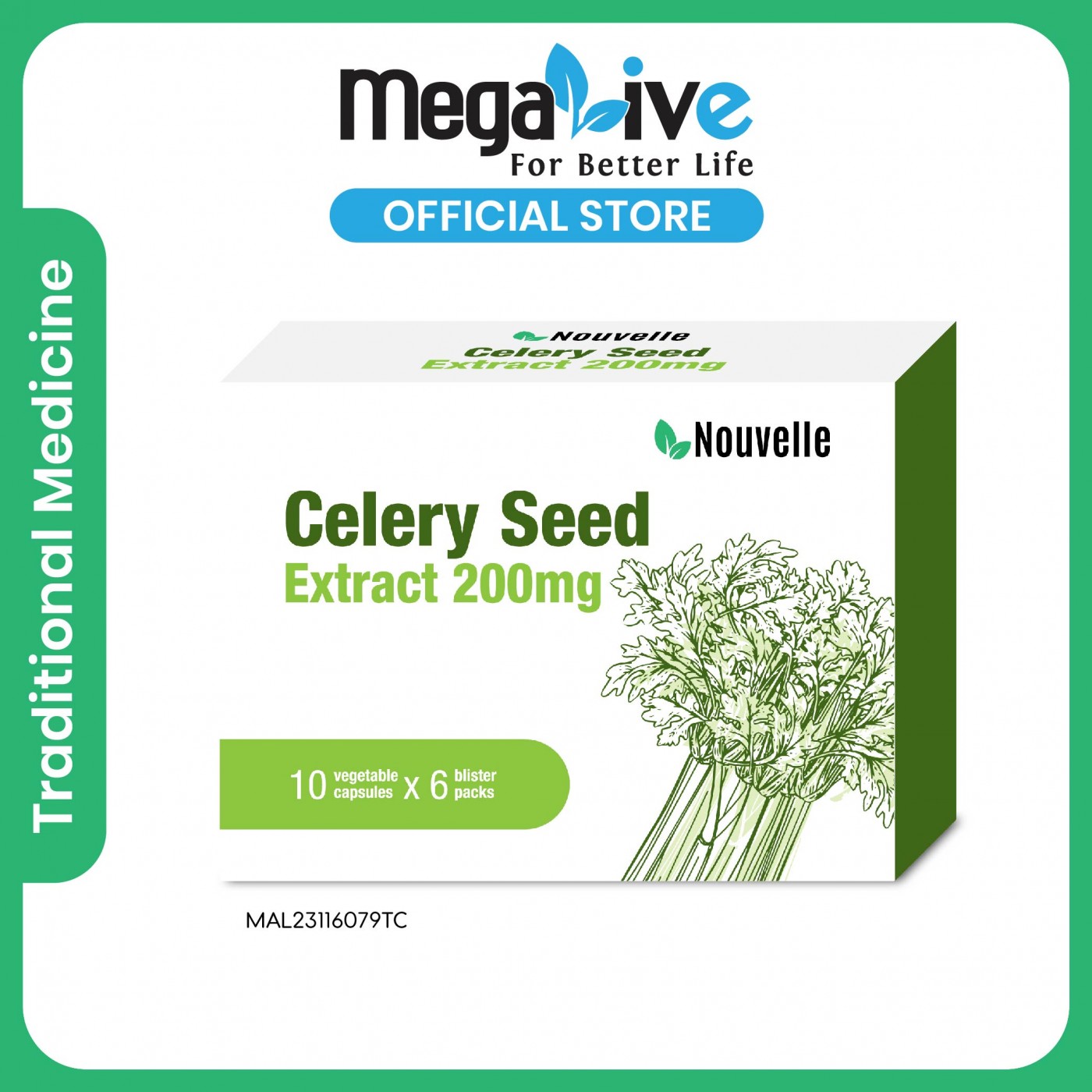 Nouvelle Celery Seed Extract 200MG 