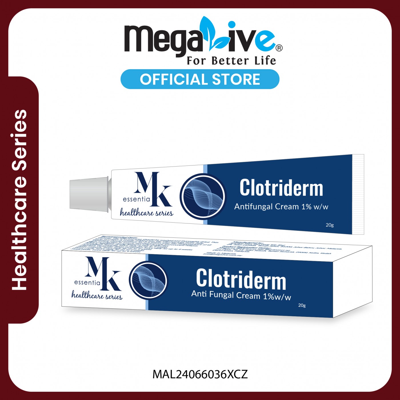 MK essentia Healthcare Series Clotriderm Anti Fungal Cream